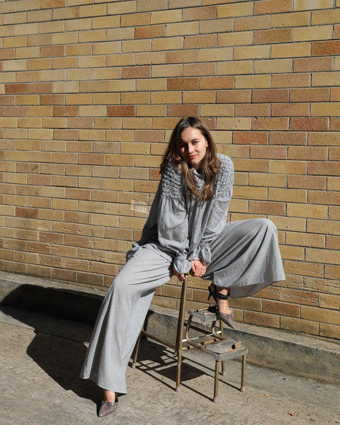 EDEN TROUSER, BLUE STRIPE