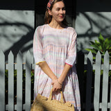 BABYDOLL DRESS, NEON EMBROIDERY