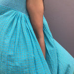 GINGHAM CHECKED BLOUSE, GREEN // BLUE - SAAKI