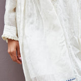 KORA RUFFLED DRESS, IVORY SHEER - SAAKI