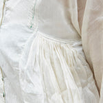 KORA RUFFLED DRESS, IVORY SHEER - SAAKI