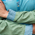 GINGHAM SHIRT, GREEN // BLUE - SAAKI