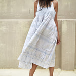 SILK GATHER CHEMISE, STEEL BLUE - SAAKI