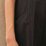 FLARED POCKET DRESS, BLACK - SAAKI