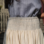 WOOL SKIRT, BEIGE // GREY - SAAKI