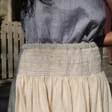WOOL SKIRT, BEIGE // GREY - SAAKI