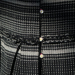 STITCH DRESS, BLACK WOOL - SAAKI