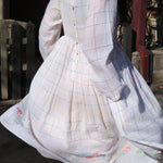 PLEATED BABYDOLL DRESS, WHITE CHECK - SAAKI