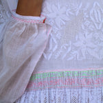 MUSLIN DRESS, WHITE CHIKANKARI - SAAKI