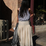 WOOL SKIRT, BEIGE // GREY - SAAKI