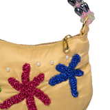 Satin Embellished Shoulder Bag