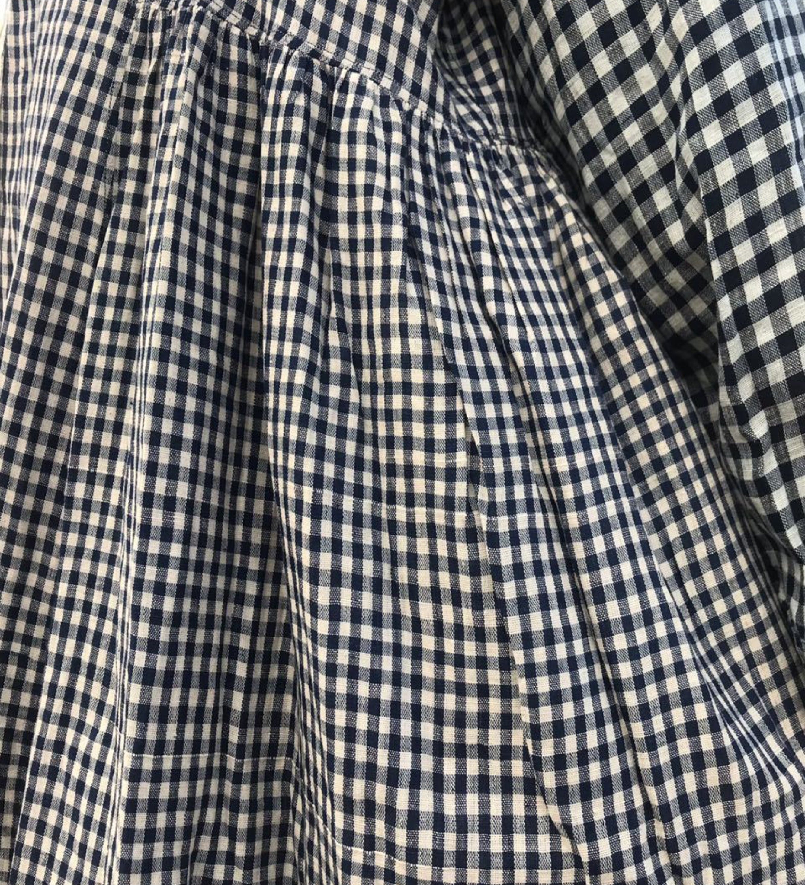 CHECK SHIRT DRESS, NAVY//IVORY - SAAKI