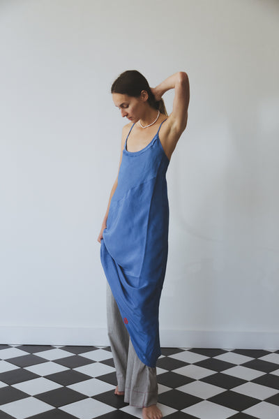 TARA SLIP, SILK COBALT BLUE