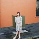 MADRAS CHECKED PLEAT DRESS, BROWN/WHITE - SAAKI